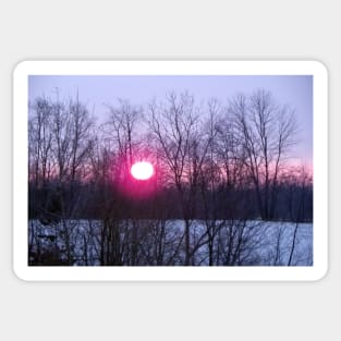 Winter Sunrise Art Photography Snowy Nature's Beauty Season Winter Sticker